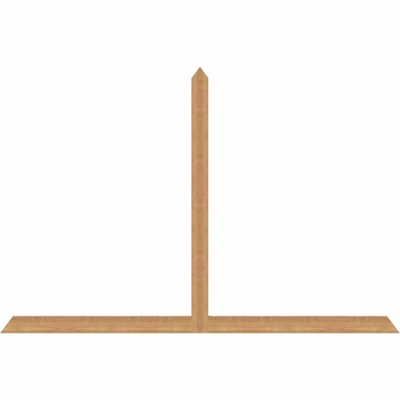 Ekena Millwork Portland Timber Gable Bracket, Western Red Cedar, 84"W x 56"H x 1 1/2"D x 3 1/2"F, 16/12 Pitch GBW084X56X0204POR00SWR